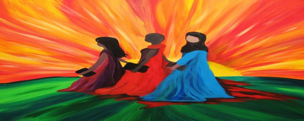 colorful image with women