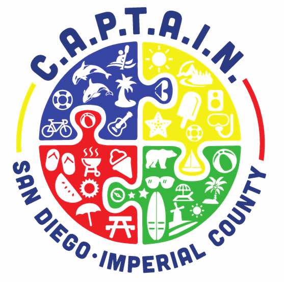 Image: CAPTAIN San Diego logo - The California Autism Professional Training and Information Network, San Diego - Imperial County Regional Chapter